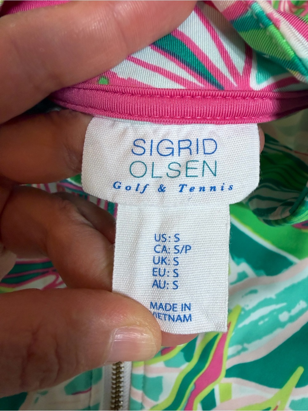 Sigrid Olsen Women’s S Full Zip Tropical Floral Golf Tennis Jacket Pockets - Picture 12 of 16